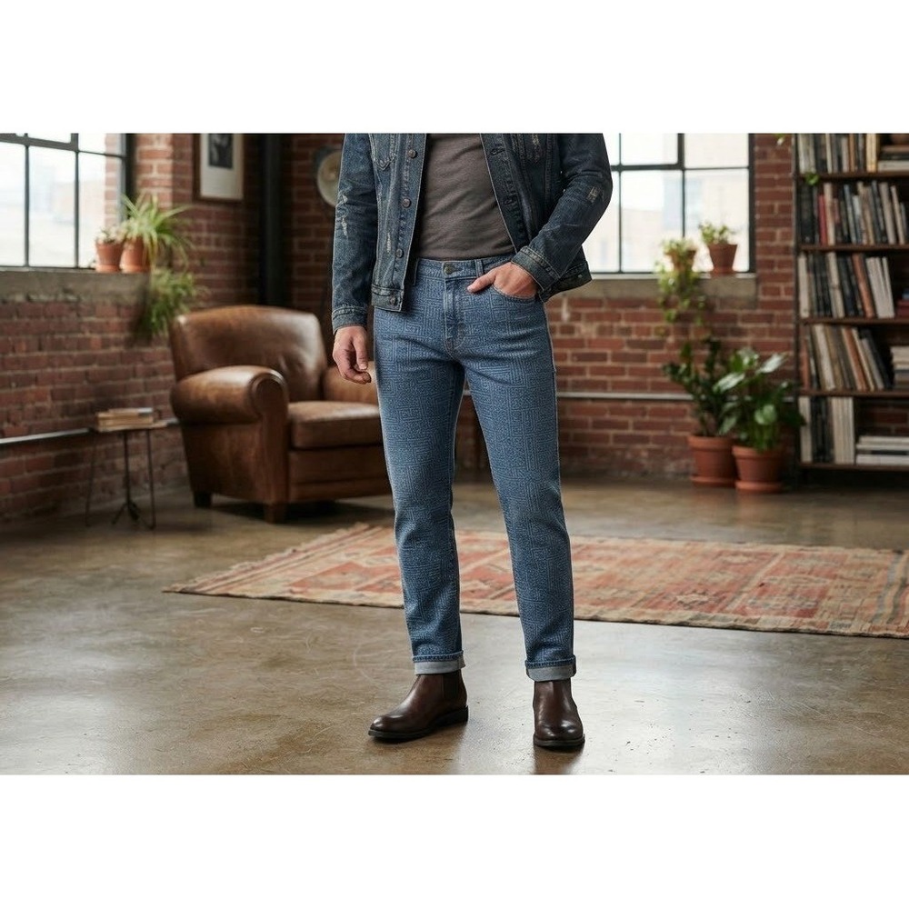 Levi's 502 Taper Jeans Mens 38x30 Medium Wash Regular Fit Stretch Denim **Read**